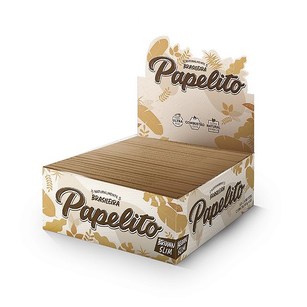 Seda Papelito Brown Slim King Size Display Com 50 Un